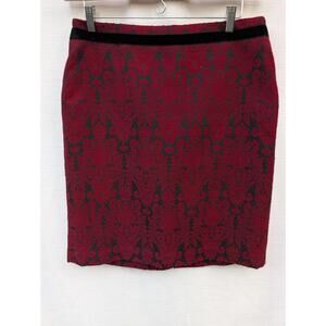 Talbots Women's Brocade Pencil Skirt Sz 14P Dark‎ Romantic Whimsigoth Career